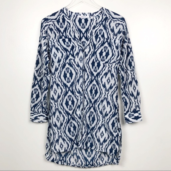 Athleta Other - Athleta Beach Cover Up Shirt Dress Ikat Print XXS
